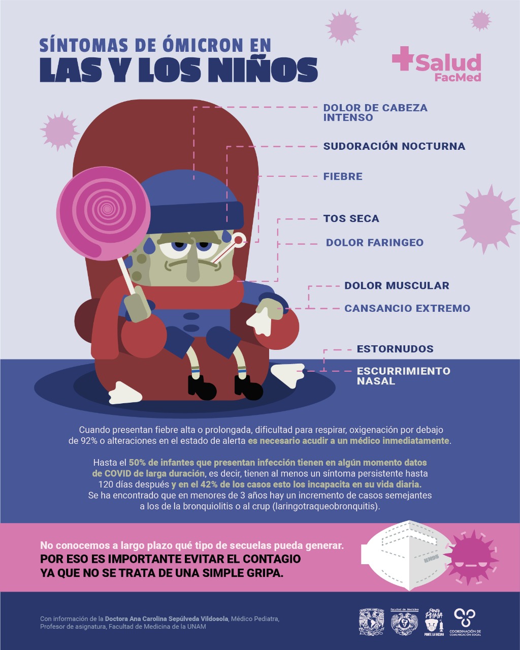 Síntomas de ómicron en las y los niños 